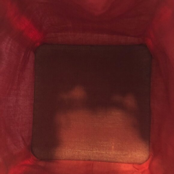 Japanese Drawstring Pouch Bag Yukata Accessory Purple Orange Gold Red String - Picture 10 of 13